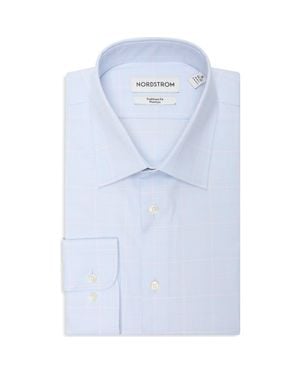Nordstrom Traditional Fit Plaid Shirt - Blue
