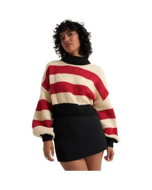 Callaghan Bellamy Crop Pull Over Sweater - Red