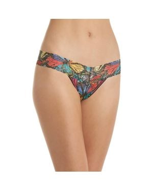 Hanky Panky Print Low Rise Thong - Pink