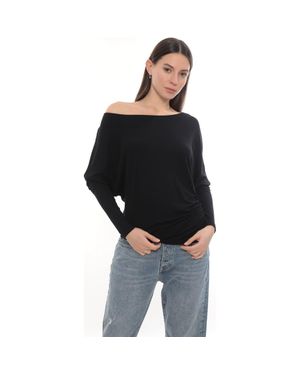Monlicia Luna Long Sleeve Stretch Fall Top - Black