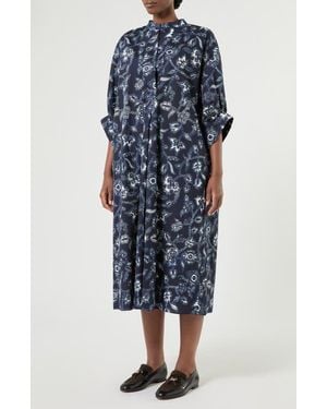 Marina Rinaldi Floral Print Maxi Dress - Blue