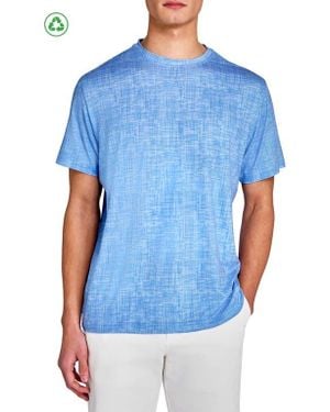 Con.struct Regular Fit Chambray Recycled Performance Golf T-Shirt - Blue