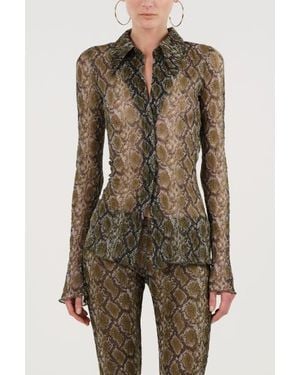 Nocturne Snake Print Shirt - Green