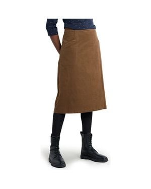Seasalt Cornwall Forest View Organic Cotton Corduroy A-Line Skirt - Natural