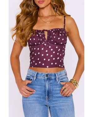 Vici Collection Brynn Dot Crop Tank - Purple