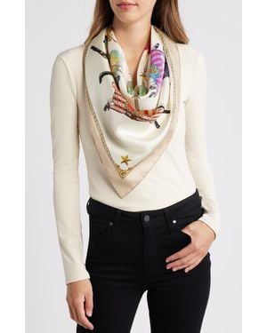 Echo The Menagerie Silk Square Scarf - Natural