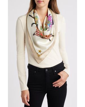 Echo The Menagerie Silk Square Scarf - Natural