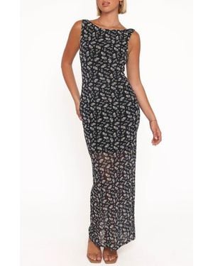 Petal & Pup Brissa Floral Sleeveless Maxi Dress - Black