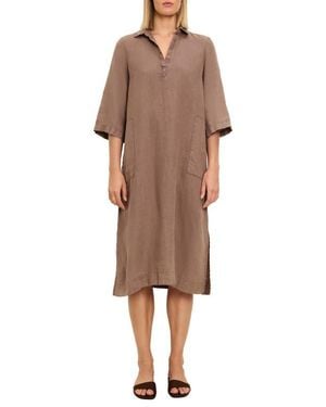 Michael Stars Briony Midi Shirtdress - Brown