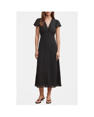 EVER NEW Ardelia Flutter Sleeve Midi Dress - Black