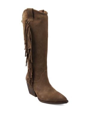 Zigi Jacquie Pointed Toe Western Boot - Brown