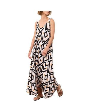 Mint Velvet Monaco Geo Maxi Dress - Black