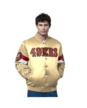 Starter San Francisco 49Ers Triple Option Full-Snap Varsity Jacket - Metallic
