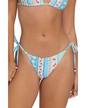Billabong Picnic Tanga Side Tie Bikini Bottoms - Blue