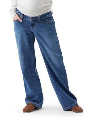 Ripe Maternity Billie Elastic Wide Leg Maternity Jeans - Blue