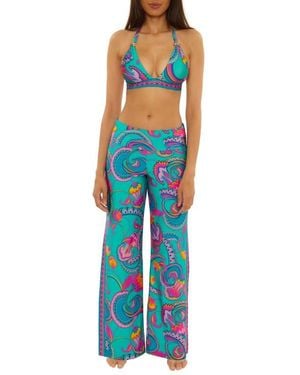 Trina Turk Mykonos Cover-Up Pants - Blue