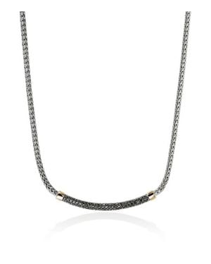 John Hardy Jh Essentials Sapphire Pavé Necklace - White