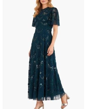 Needle & Thread Carmen Ruffle Maxi Dress - Blue
