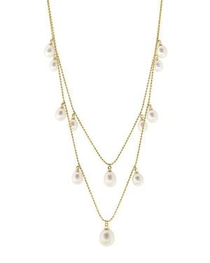 Effy 14K Freshwater Pearl Layered Necklace - Multicolor