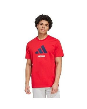 adidas Arsenal Three-Stripe Wordmark T-Shirt - Red