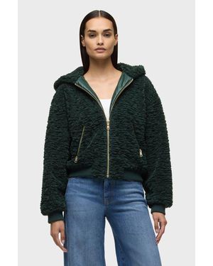 Hudson Jeans Hooded Zip Up Jacket - Black
