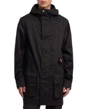HUNTER Downing Hooded Rain Jacket - Black