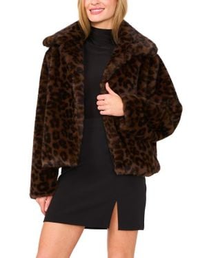 Ted Baker Crop Faux Fur Coat - Black