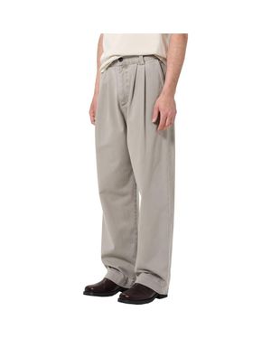 Agolde Slater Pleated Wide Leg Pants - Gray