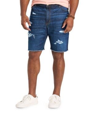 True Nation by DXL Big & Tall Athletic-Fit Everyday Denim Shorts - Blue