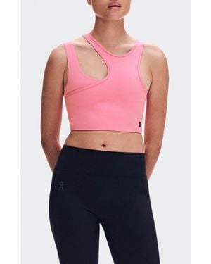 On Shoes Studio Asymmetric Crop Tank - Blue