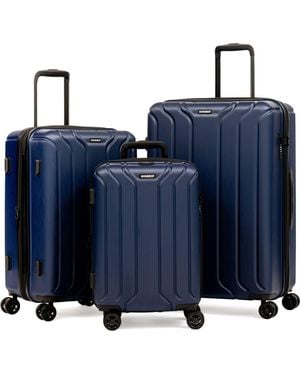 NONSTOP New York 3 Piece Set (20/24/ 28) 4 Wheel Luggage Set + 3 Packing Cubes - Blue