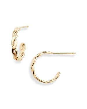 Nashelle Woven Hoop Earrings - Metallic
