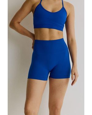 H&M Seamless Scrunch Hotpants With Drymove - Blue