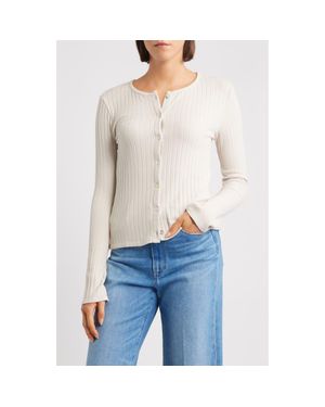 Bella Dahl Rib Cardigan - Natural
