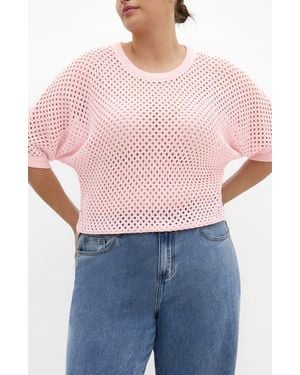 City Chic Open Stitch Sweater - Multicolor
