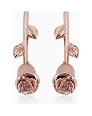 Oradina 14K Kiss From A Rose Studs - Pink