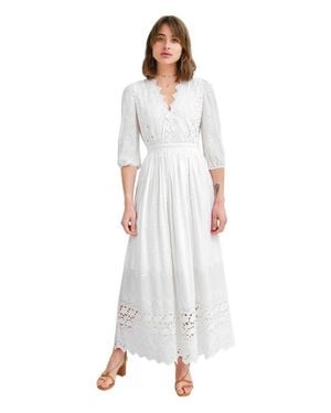 Belle & Bloom All Eyes On Me Midi Dress - White