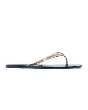 Black Suede Studio Crystal Sandal - White