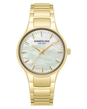 Kenneth Cole Mother-Of-Pearl Dial Bracelet Watch, 34Mm - Metallic