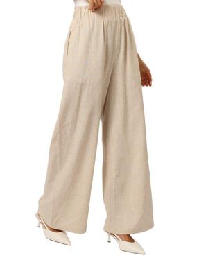 Petal & Pup Soraya Wide Leg Pants - Natural
