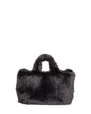 Stand Studio Livi Faux Fur Tote - Black