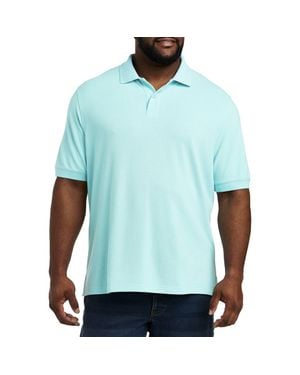 Essentials Big & Tall Piqué Mesh Short-Sleeve Polo Shirt - Blue