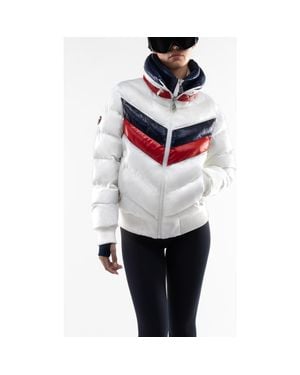 Malibu Ski Club Monogram Racer Jacket - White