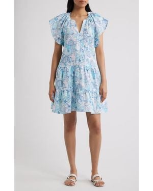 Lilly Pulitzer Norella Linen Swing Dress - Blue