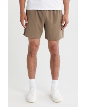Zella Zelstretch 7-Inch Perforated Shorts - Natural