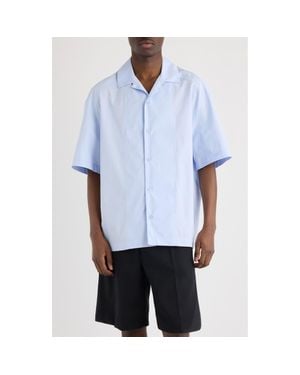 Jacquemus La Chemise Fonccio Embroidered Camp Shirt - White