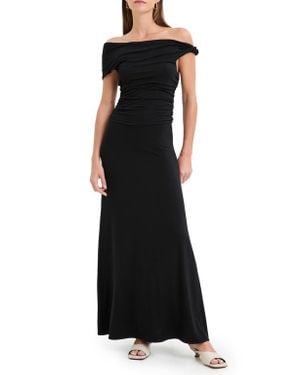 MARCELLA Manon Off The Shoulder Maxi Dress - Black