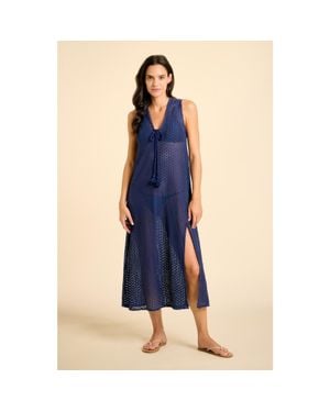 Sitano Sorrento Crochet Cover-Up - Blue