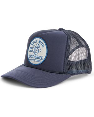 Friday Feelin Built With Grace Trucker Hat - Blue