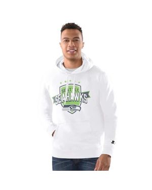 Starter Seattle Seahawks Vintage Pullover Hoodie - White